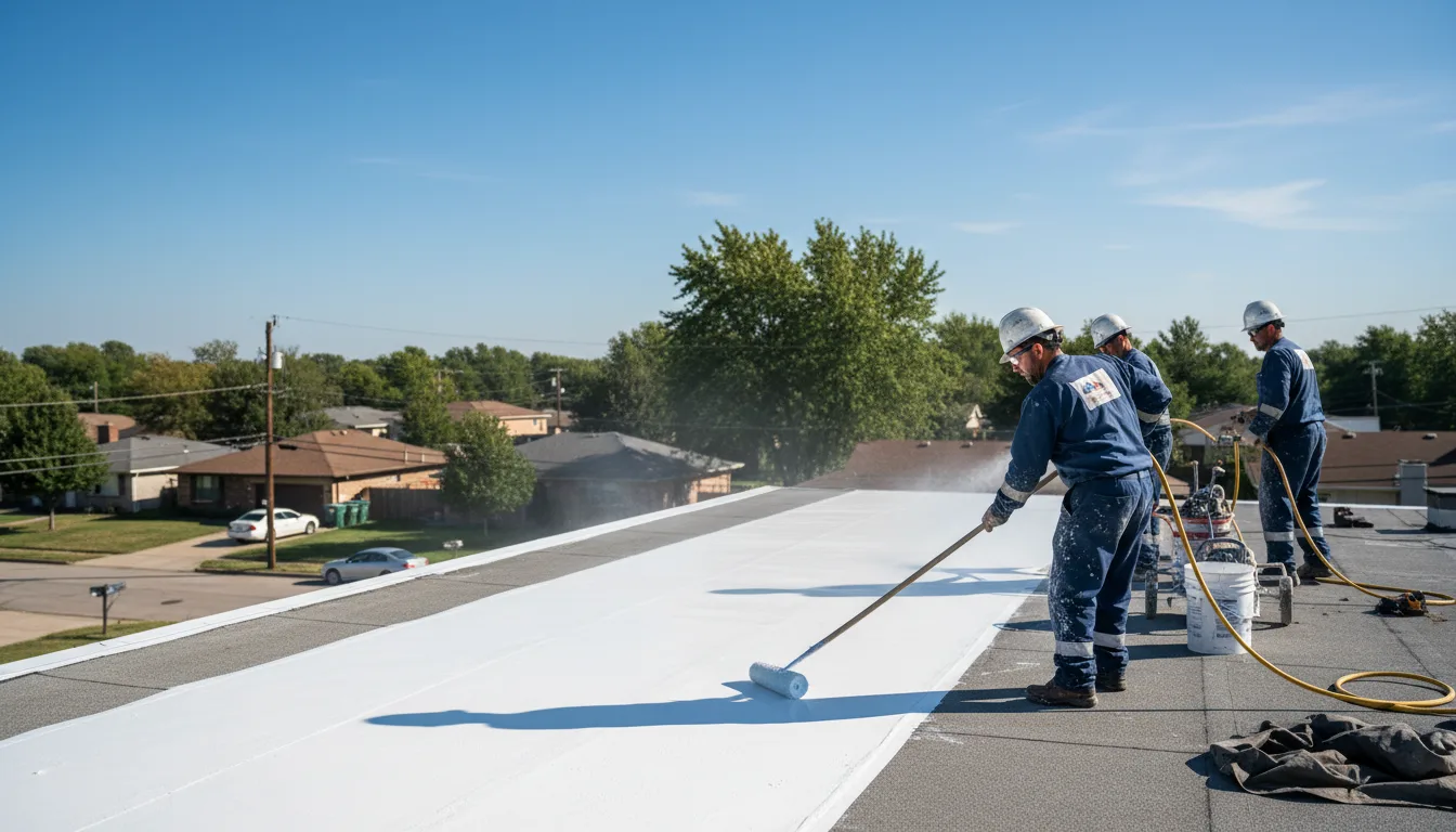 Commercial roof coating in Weldon, IL near me